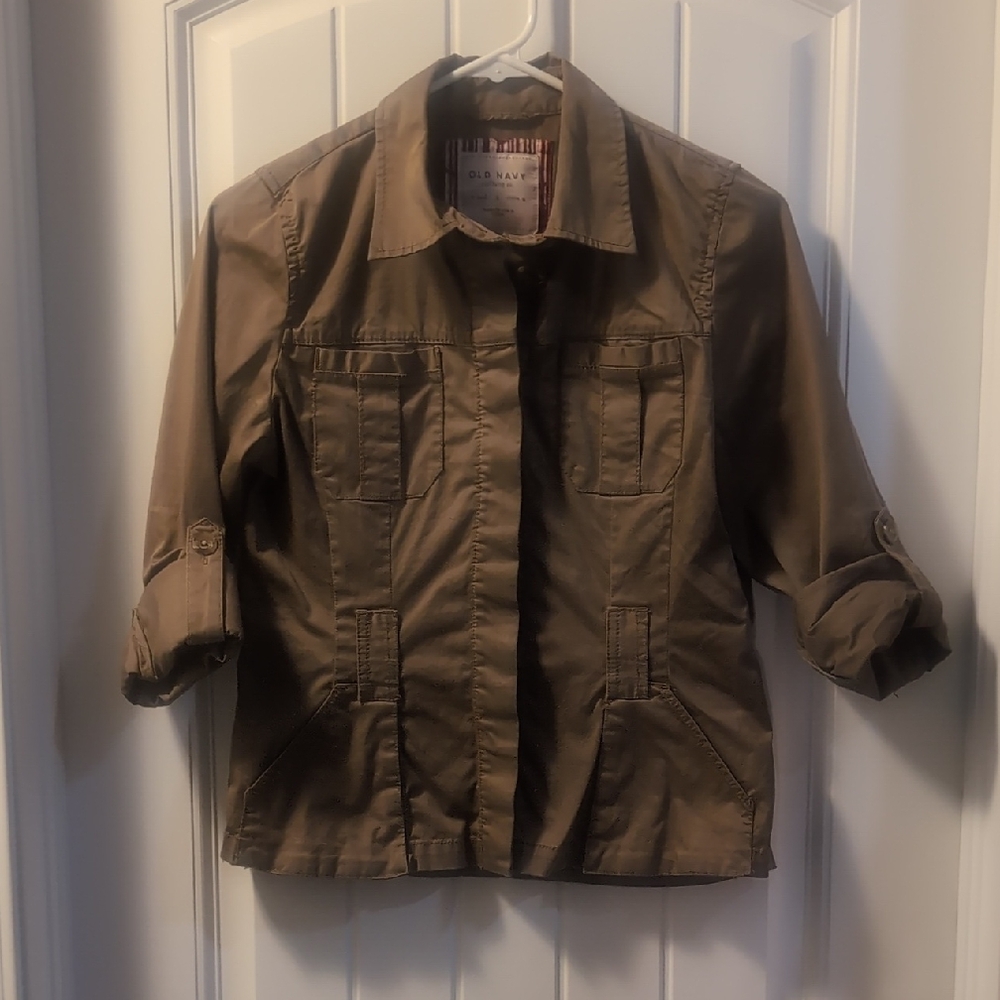 Old Navy Tan Button-Up Jacket